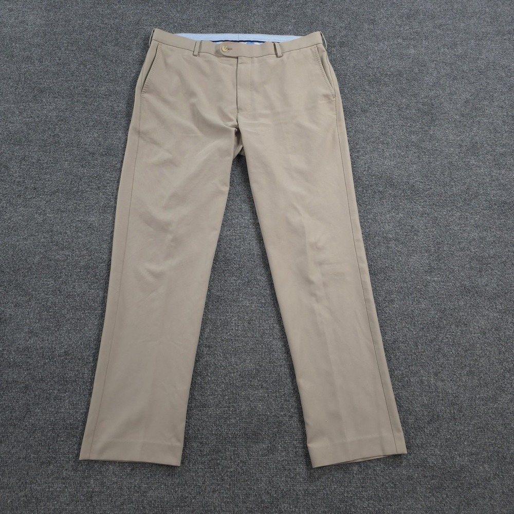 Peter Millar Pants Mens 35x32 Beige Crown Sport Performance Trouser Chino Golf